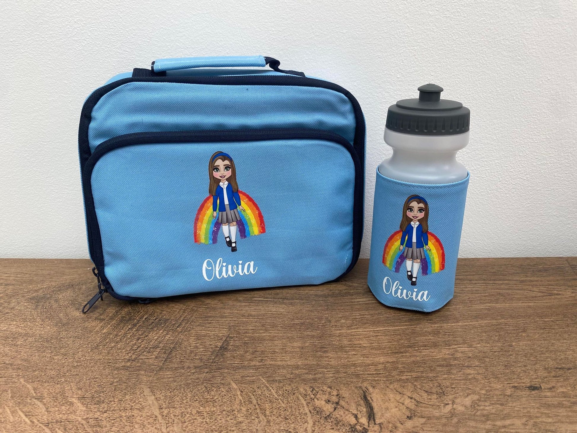 Personalised Blue Personalised Bottle Holder