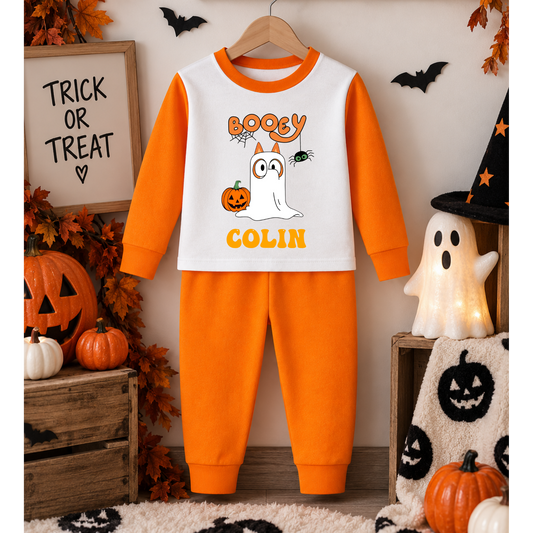 Personalised Booey Halloween pyjamas for children