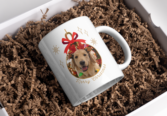 Personalised Christmas pet photo  Mug, ideal for  Christmas gifting for pet owners