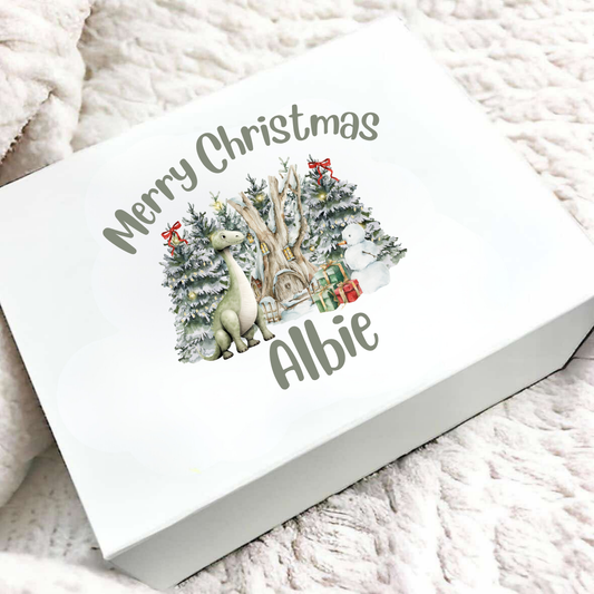 Personalised Dinosaur Christmas Eve Box
