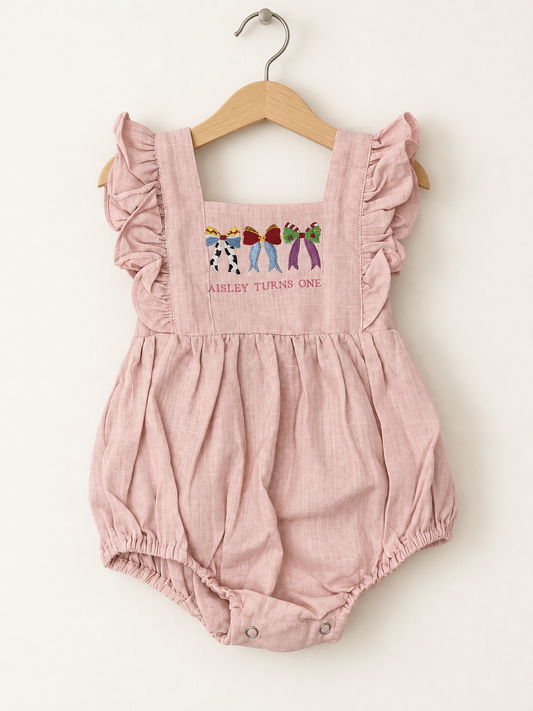 Personalised Embroidered Toy Story Birthday Baby Romper
