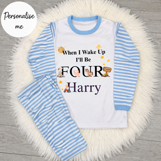 Personalised Farm Yard Birthday Pyjamas