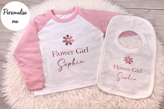 Personalised Flower girl wedding pyjamas 