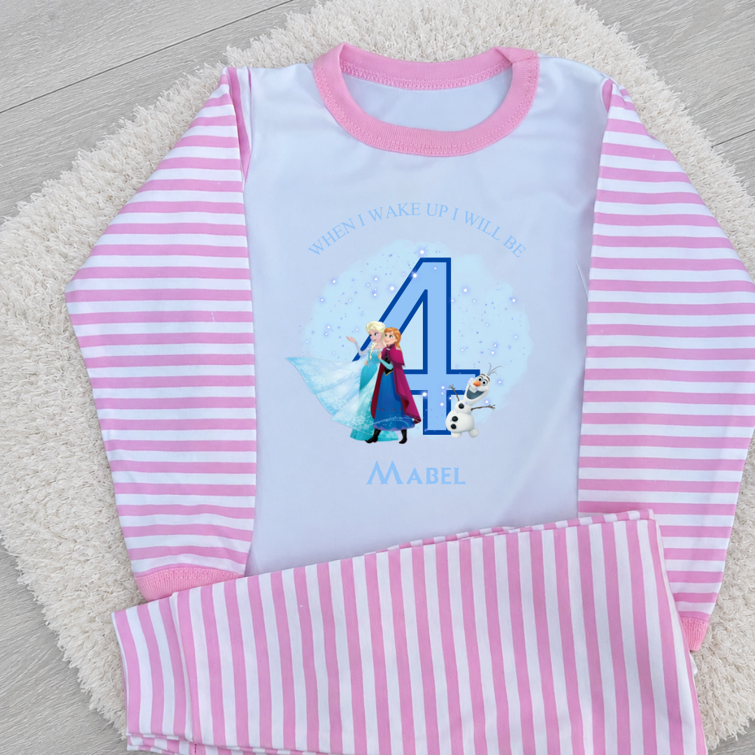Personalised Frozen Birthday Pyjamas