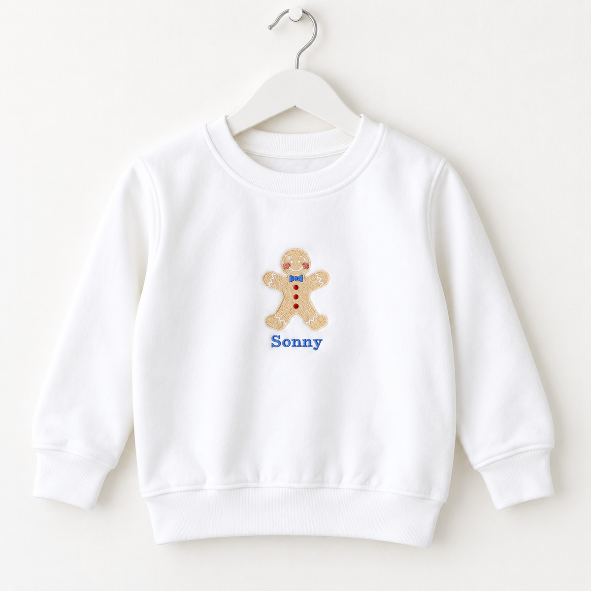 Personalised embroidered Gingerbread Christmas Sweatshirt