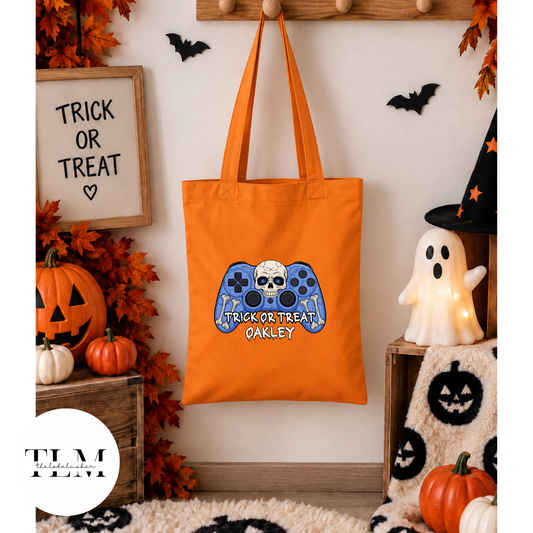 Personalised Halloween Gamer Trick or Treat Bag 