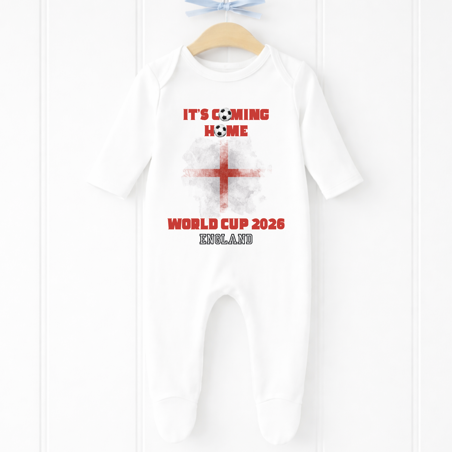 Personalised Its Coming Home World Cup Sleepsuit