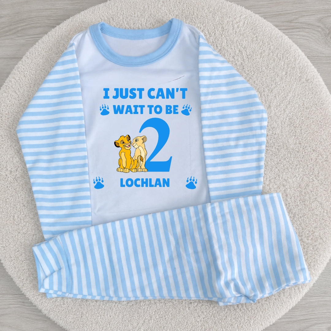 Personalised Lion King Birthday Pyjamas