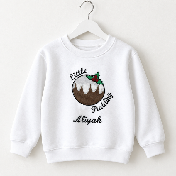 Personalised Little Christmas Pudding Sweatshirt