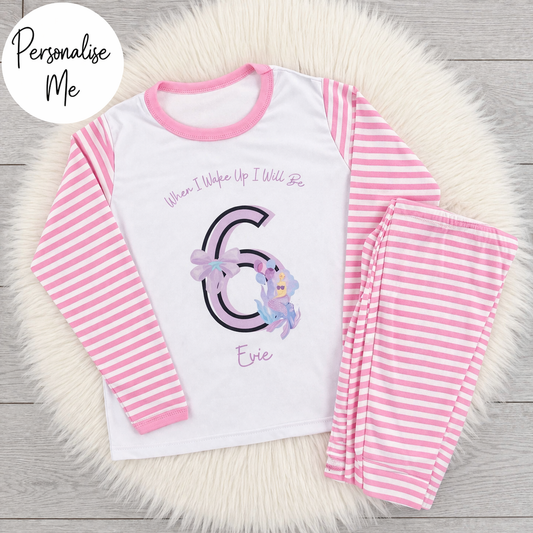 Personalised Little Mermaid Birthday Pyjamas