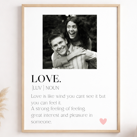 Personalised Love definitions couple print