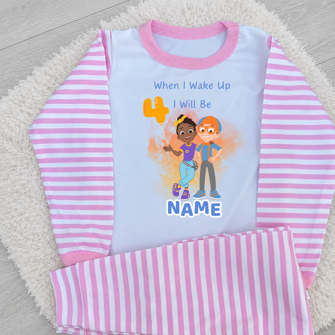Personalised Meekah & Blippi  Birthday Pyjamas