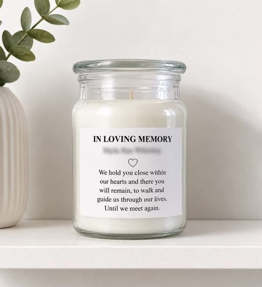Personalised In Loving Memory Memorial Candle – product image