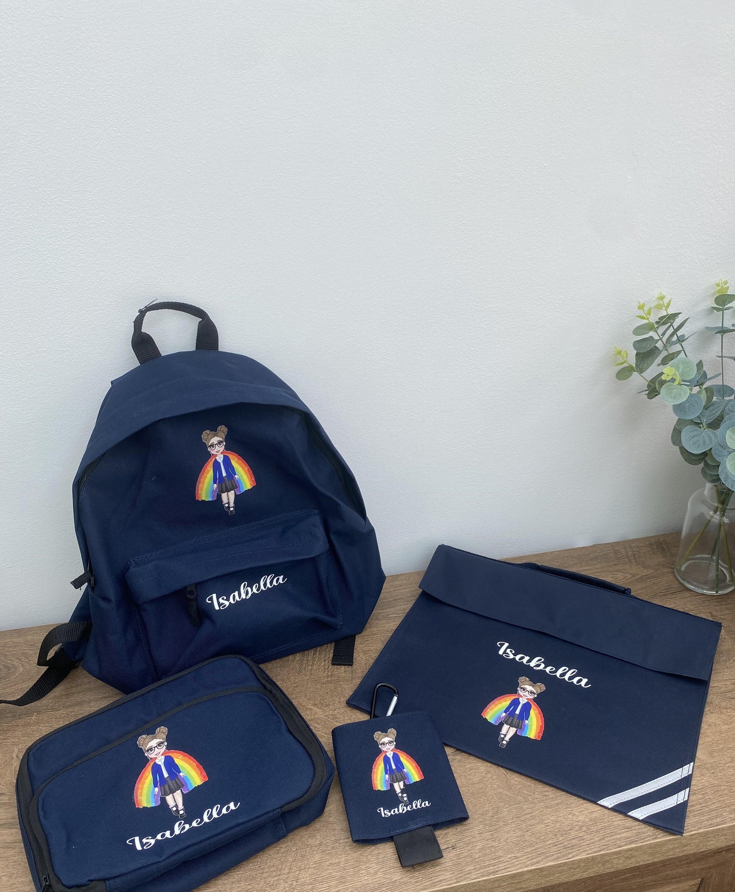 Personalised Navy Blue Backpack Bundle