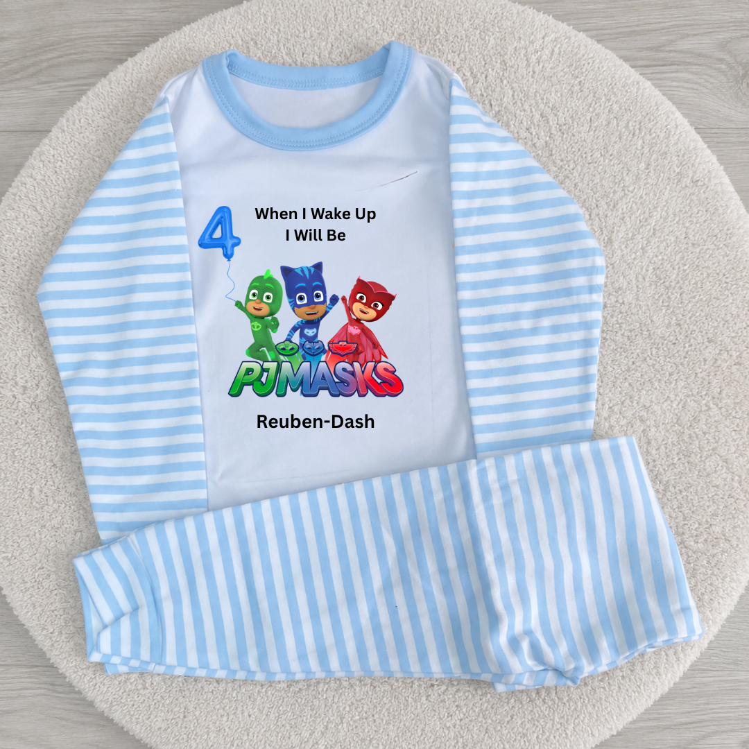 Personalised  PJ Masks Birthday Pyjamas