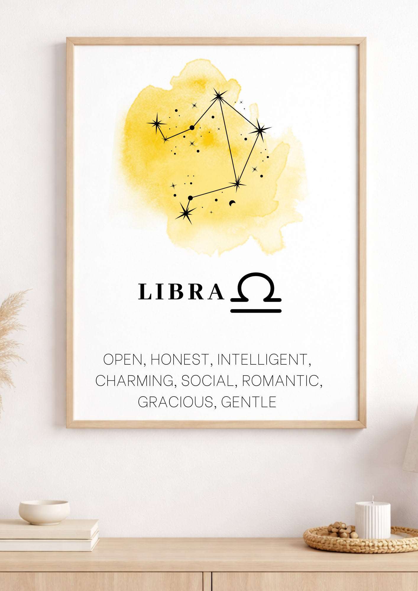 Personalised Star sign print-Libra