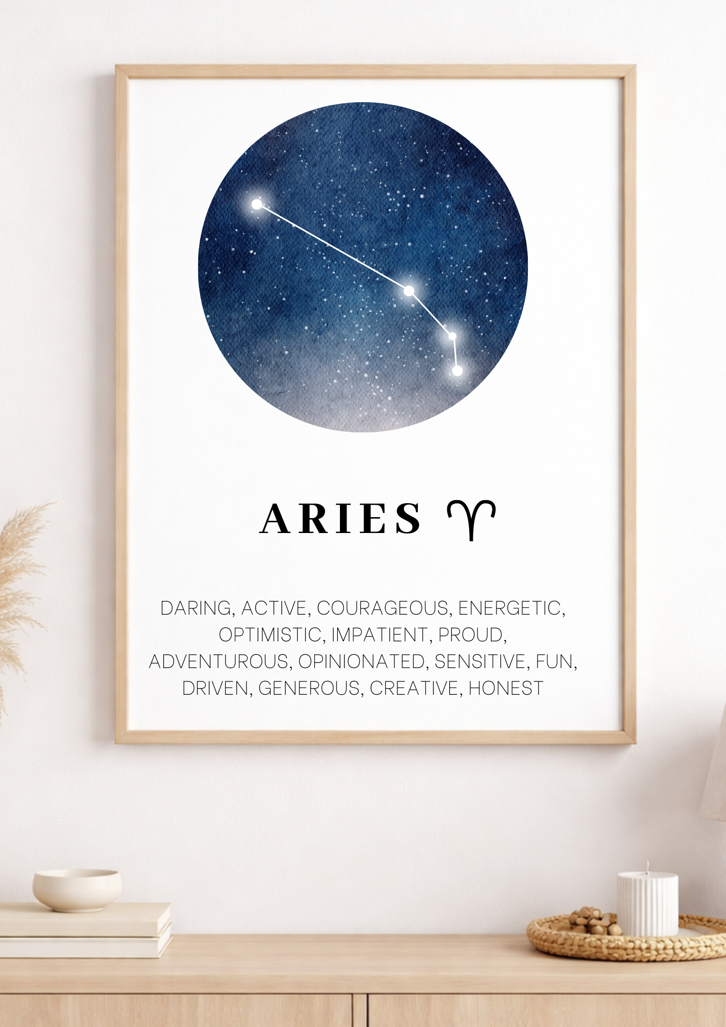 Personalised Star sign print-Aries