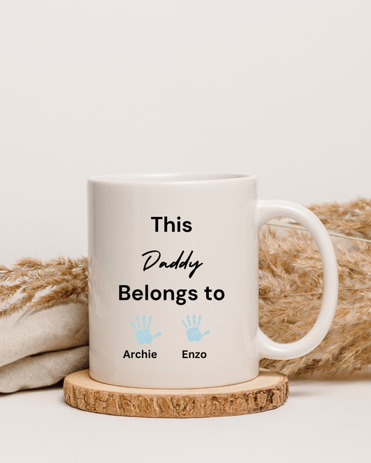 Personalised This Daddy Belongs To Mug