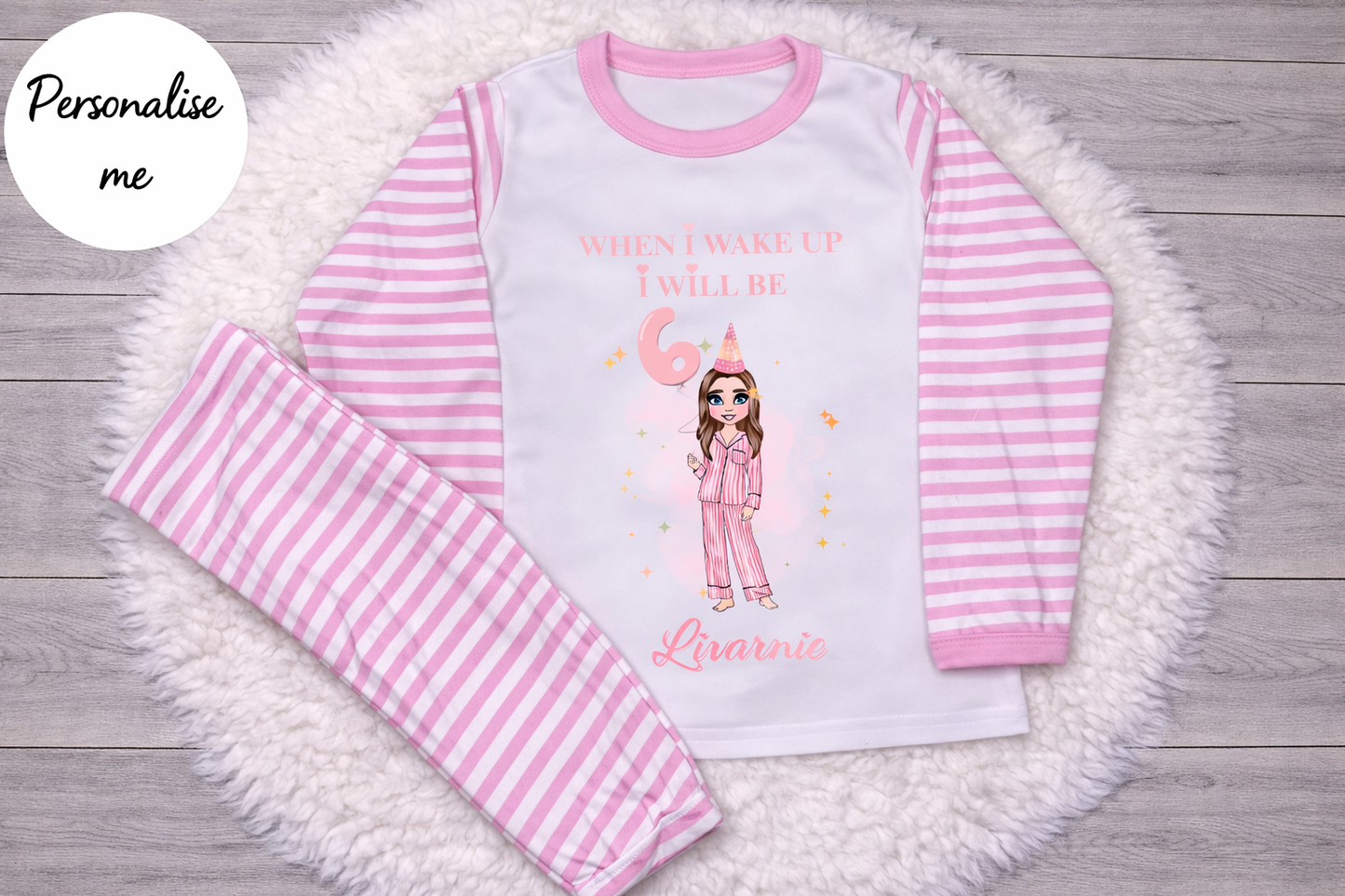 Personalised When I Wake Up Plouise Inspired Make-Up  Birthday Pyjamas