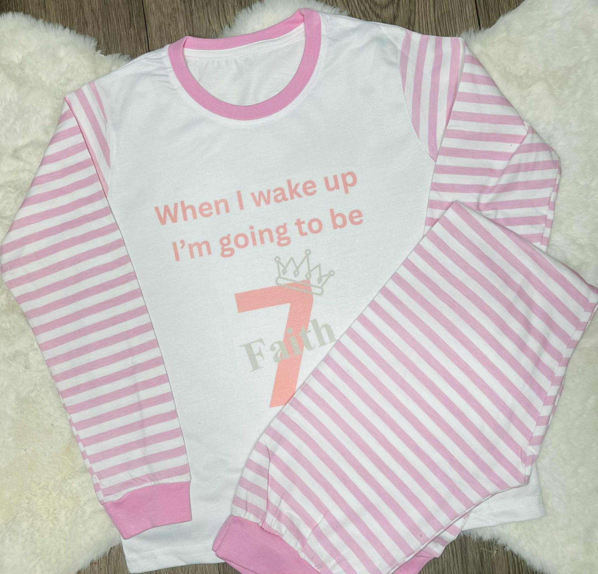 Personalised birthday pyjamas for children