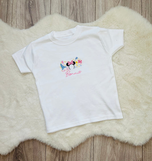 Personalised magical kingdom embroider t-shirts