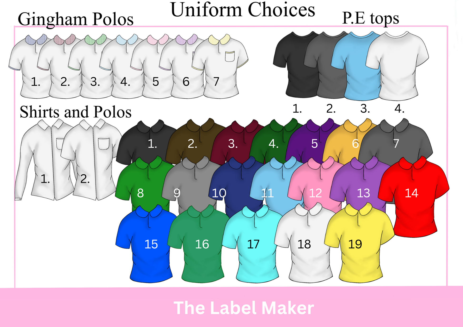 Uniform choice sheets