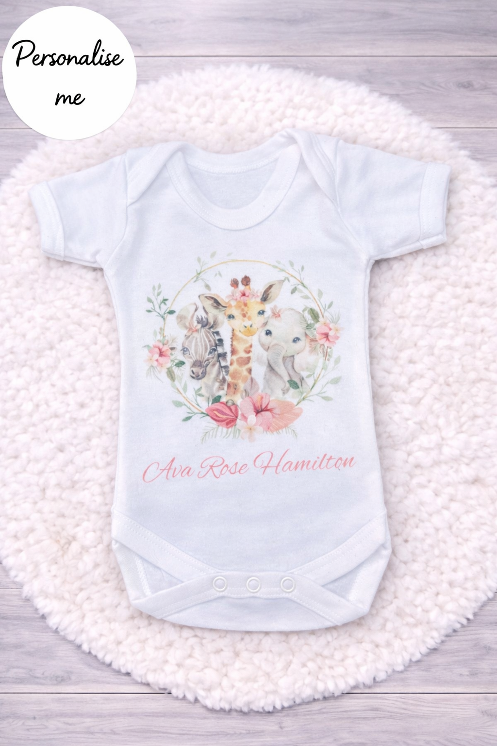 Personalised Baby Girl Safari Vest