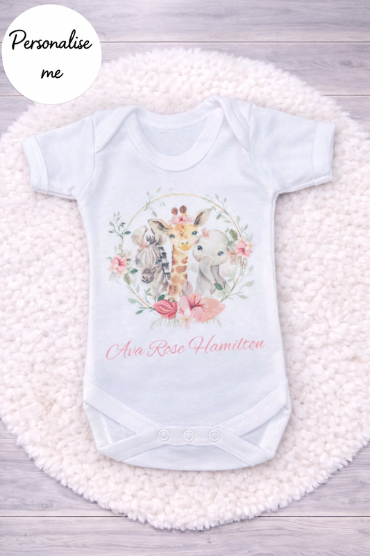 Personalised Baby Girl Safari Vest
