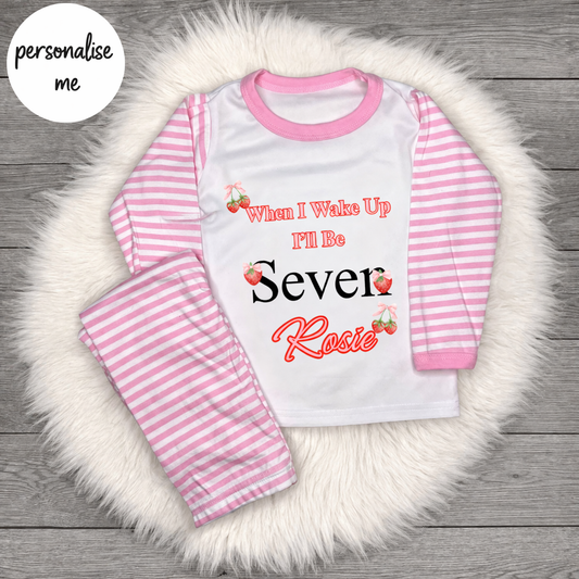 Personalised When I Wake Up  Strawberry Birthday Pyjamas