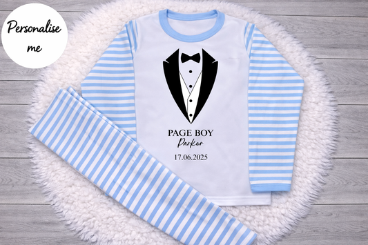 Personalised Page Boy Wedding Pyjamas