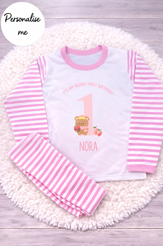 Personalised Its My Berry First Birthday Pyjamas