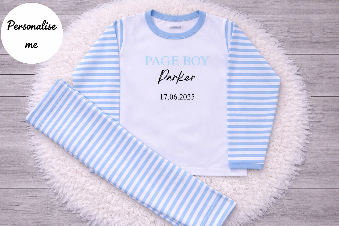 Personalised Page Boy Wedding Pyjamas