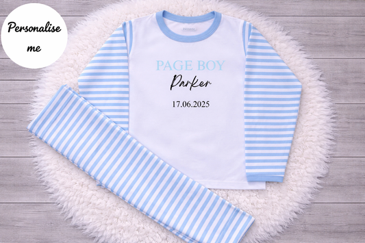 Personalised Page Boy Wedding Pyjamas