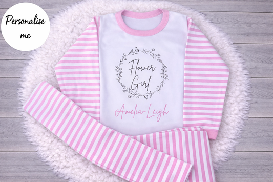 Personalised Flower Girl Wedding Pyjamas