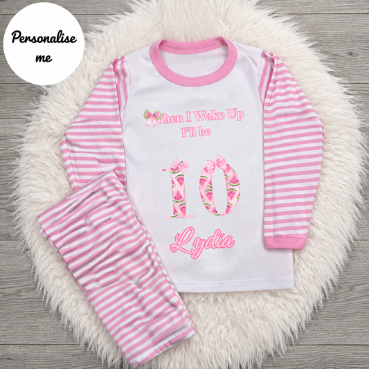 Personalised When I Wake Up Watermelon Birthday Pyjamas