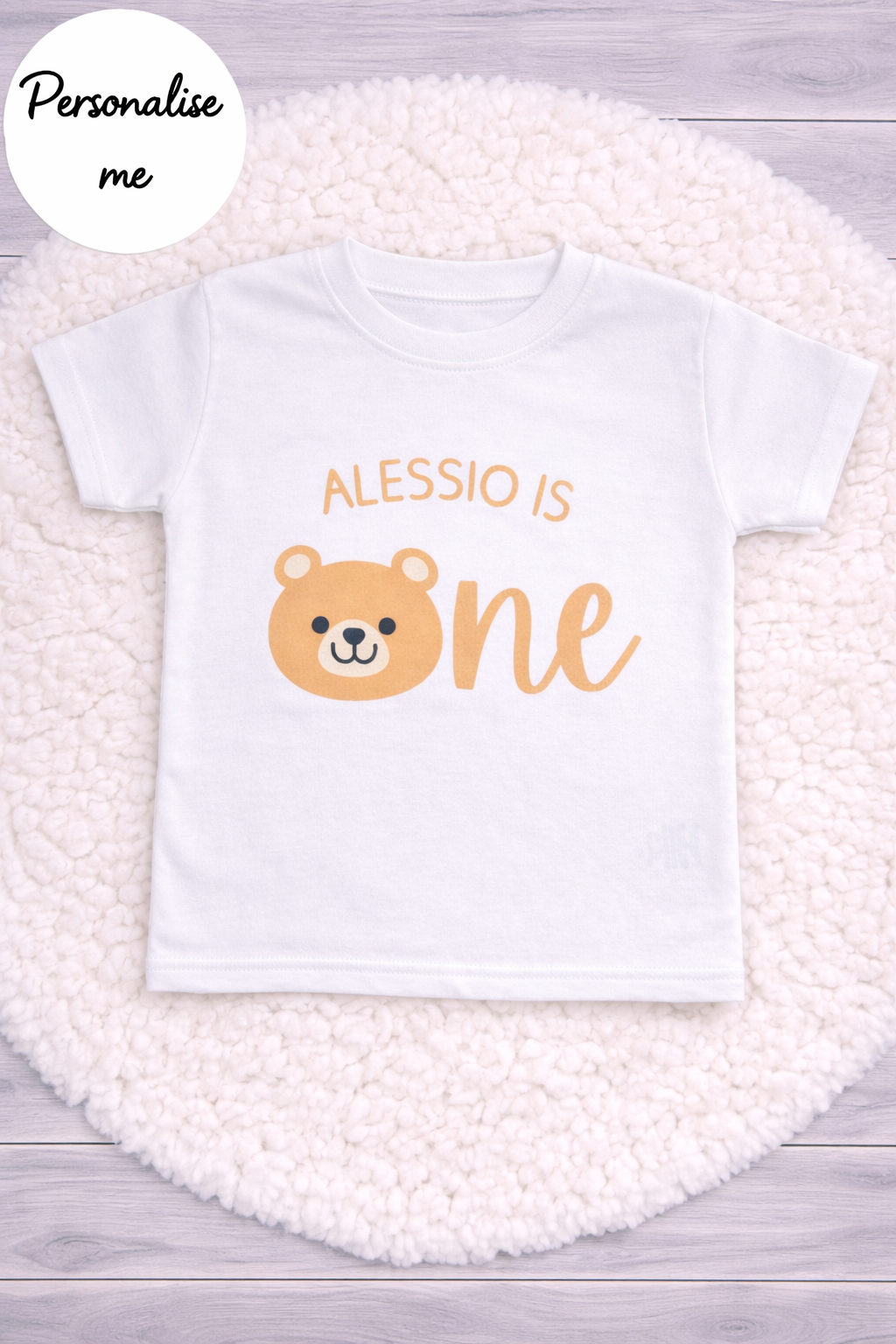 Personalised Beary First Birthday T-shirts