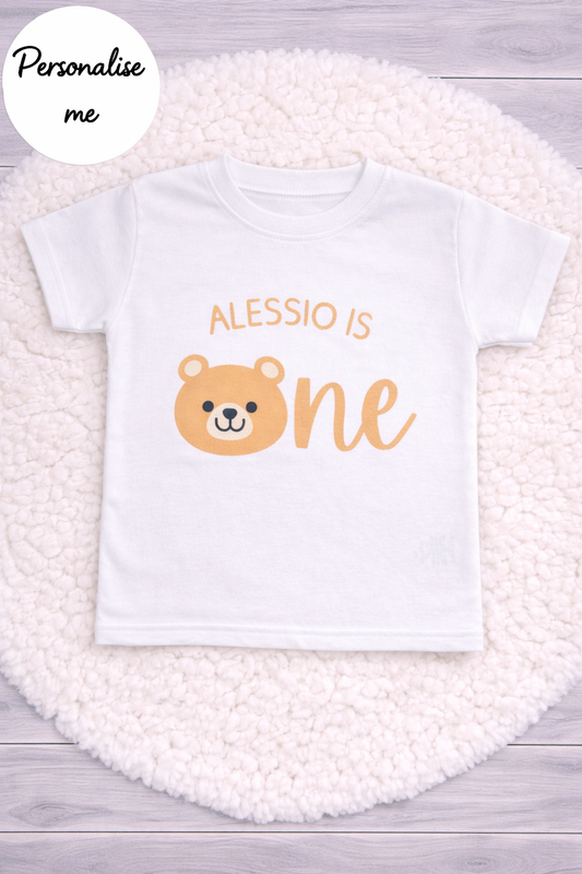 Personalised Beary First Birthday T-shirts