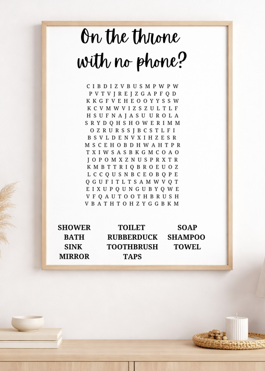 On The Throne With No Phone? Print