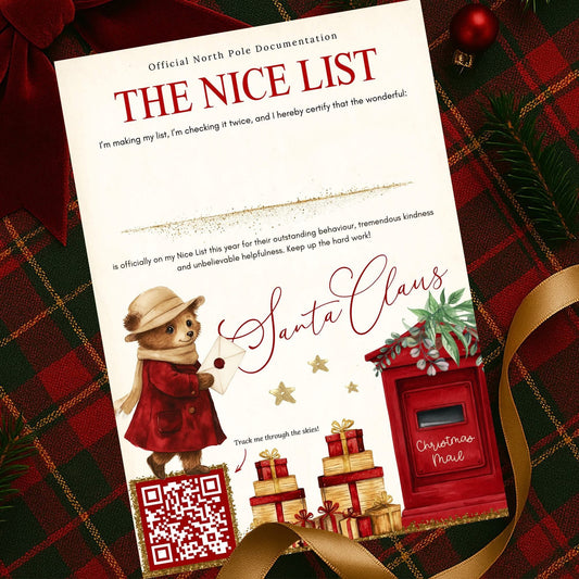 Personalised The Nice List Certificate and Santa Tracker