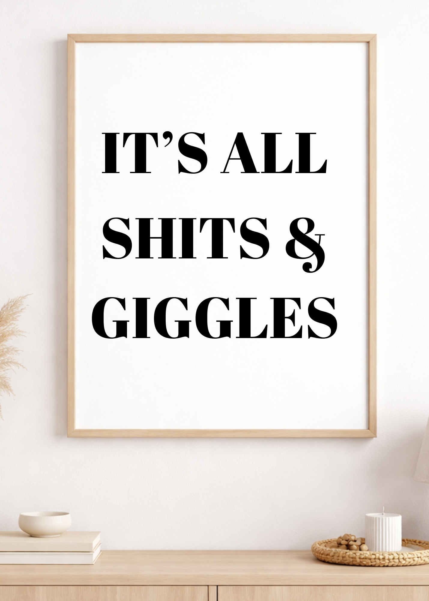Shits And Giggles Bathroom Print