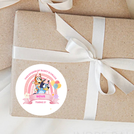 Personalised Bluey This Episode Is Called Birthday Stickers