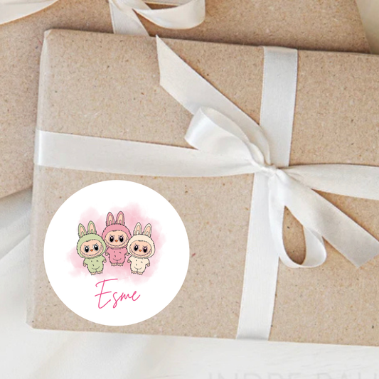 Personalised Labulu Birthday Stickers
