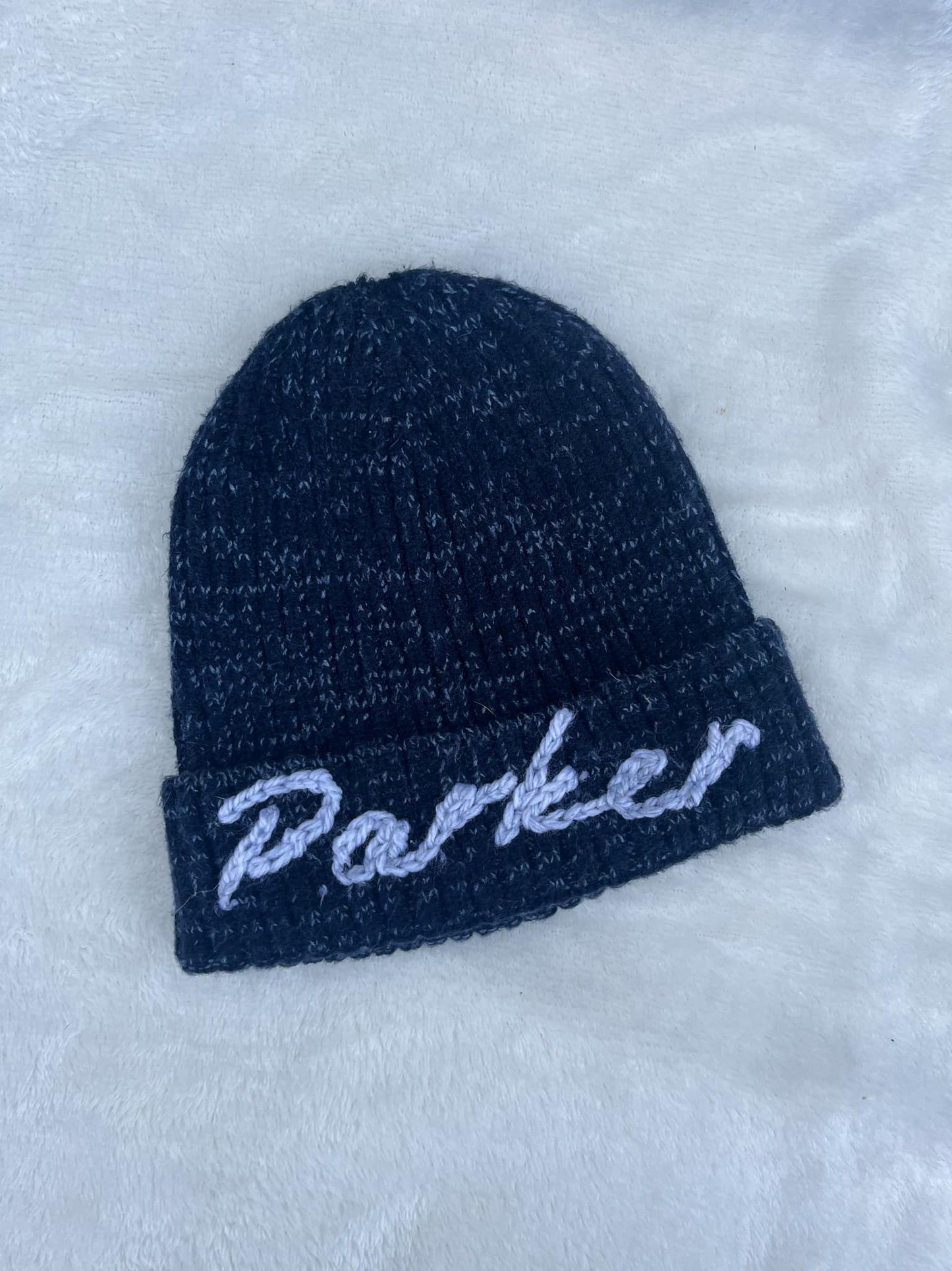 Hand Embroidery Personalised Beanie Hat