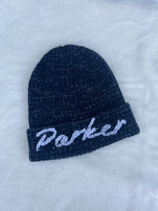 Hand Embroidery Personalised Beanie Hat