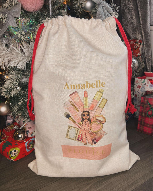Personalised Plouise Christmas Present Sack