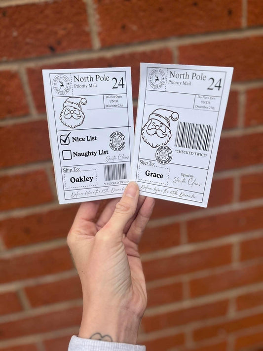 Personalised Santa Mail Christmas Labels