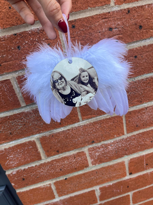Personalised Angel Wing Christmas Bauble