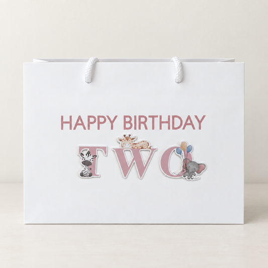 Personalised 3D animal birthday gift bag for any age