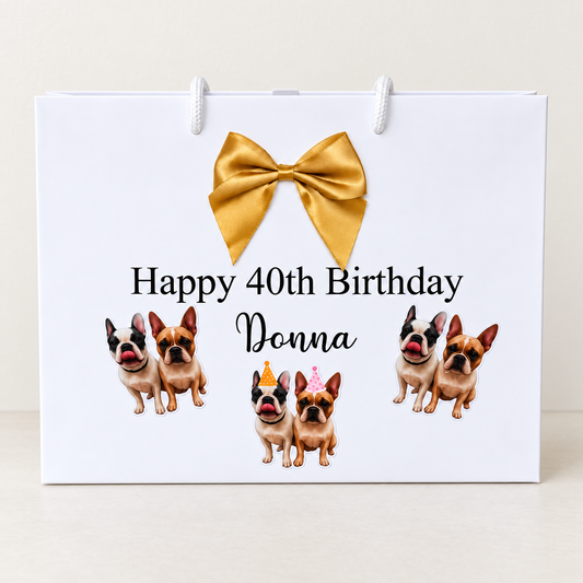 Personalised 3D pet photo birthday gift bag