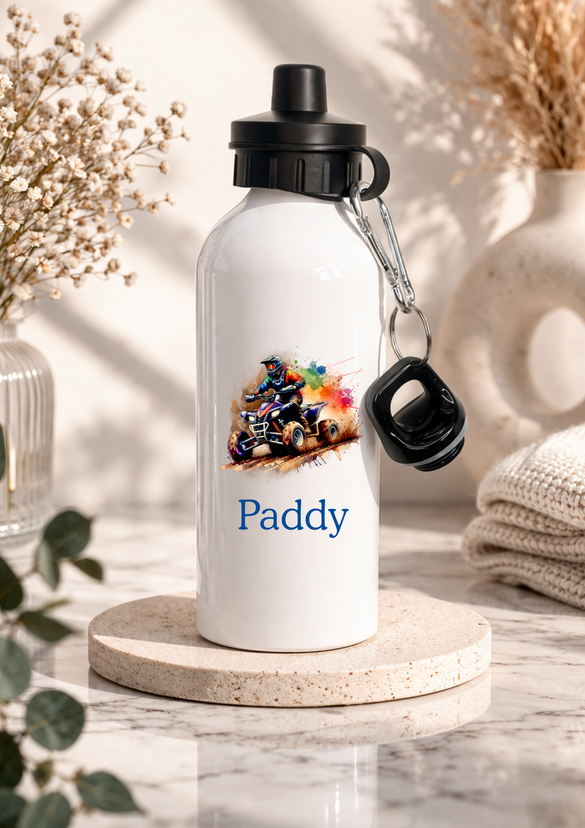 Personalised monster truck children's water bottle